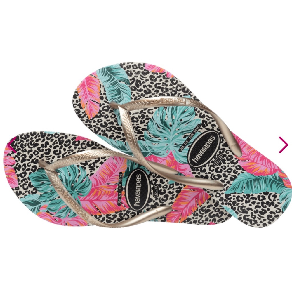 Havaianas Animal Print Flip Flops size 11/12